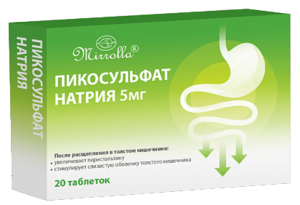 Mirrolla Пикосульфат натрия Таблетки 20 шт биологически активная добавка к пище арнебия vitamin c inulin 5 5 гр