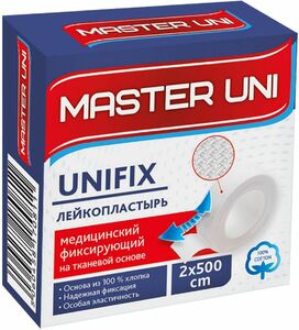 Master Uni Лейкопластырь на тканевой основе 2 см x 500 см