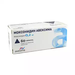 Моксонидин Авексима Таблетки 0,2 мг 60 шт