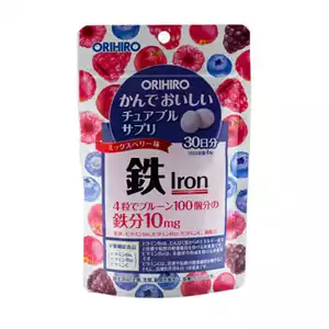 Orihiro железо с витаминами Таблетки жевательные 120 шт
