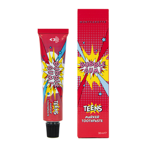 MontCarotte TEENS Зубная Паста-маркер 7+ со вкусом Bubble Gum 30 мл зубная паста montcarotte teens bubble gum 50 мл