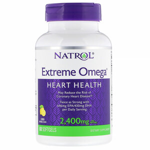Natrol Экстрим омега 2400 мг Капсулы 60 шт омега 3 natrol extreme omega 2400 мг в капсулах 60 шт