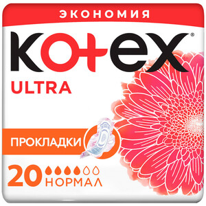 Kotex Ultra Normal Прокладки 20 шт прокладки kotex ultra soft normal 20 шт