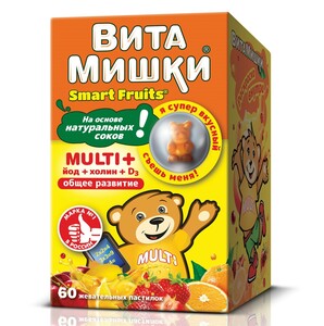 Kid's Formula Витамишки Мульти+ Пастилки жевательные 60 шт kid s formula витамишки bio пастилки жевательные 30 шт