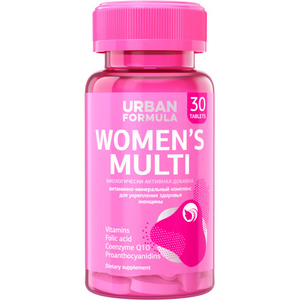 цена Urban Formula Women's Multi Витаминно-минеральный комплекс для женщин от А до Zn 30 шт