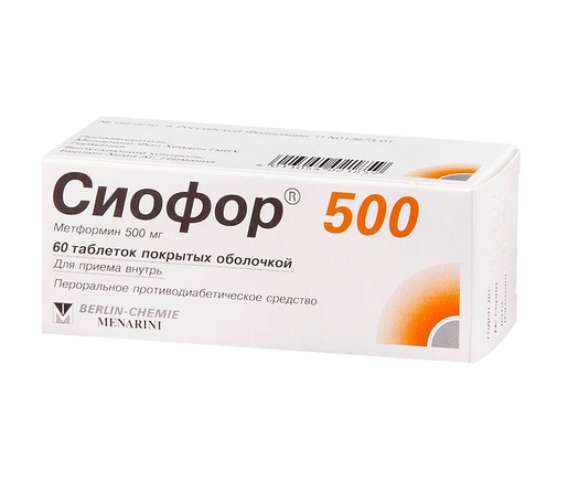 Сиофор таблетки 500 мг 60 шт