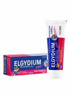 Elgydium зубная паста-гель для детей 3-6 лет защита от кариеса Kids Fresh Strawberry 50мл паста гель зубная защита от кариеса kids fresh strawberry elgydium эльгидиум 50мл