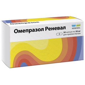 Омепразол-Реневал Капсулы 20 мг 30 шт омепразол тева 20 мг 14 шт капсулы
