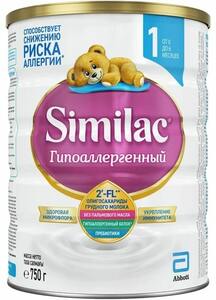 Similac гипоаллергенный 1 смесь сухая для детей 750 г