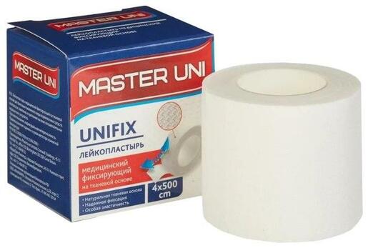 Master Uni Лейкопластырь 4 см х 500 см на тканевой основе
