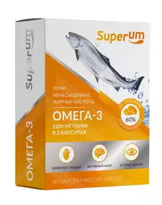 Superum Омега-3 60 % Капсулы 30 шт