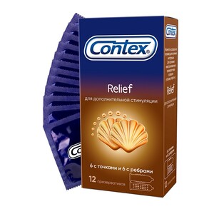 Contex Relief Презервативы 12 шт презервативы контекс риббед ребристые n3