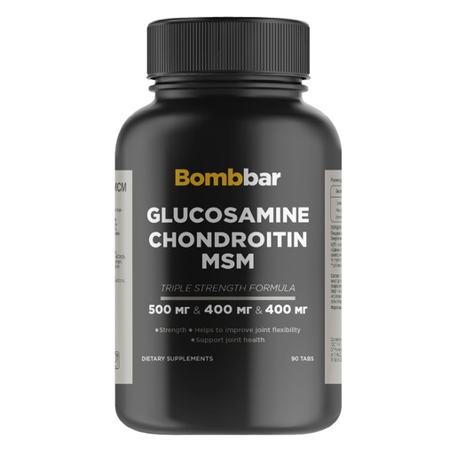 Bombbar Глюкозамин Хондроитин с МСМ Таблетки 90 шт