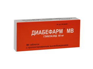 Диабефарм МВ Таблетки 60 мг 30 шт диабефарм мв таб 30мг 60