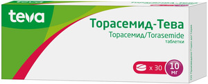 Торасемид-Тева Таблетки 10 мг 30 шт торасемид тева таблетки 5 мг 30 шт