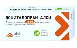 Эсциталопрам-Алси Таблетки покрытые оболочкой 10 мг 30 шт