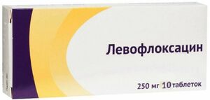 Левофлоксацин Таблетки покрытые пленочной оболочкой 250 мг 10 шт