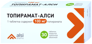 Топирамат-АЛСИ Таблетки покрытые пленочной оболочкой 100 мг 30 шт