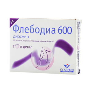 Флебодиа 600 Таблетки покрытые пленочной оболочкой 600 мг 30 шт