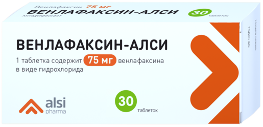 Венлафаксин Таблетки 75 мг 30 шт