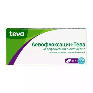 Левофлоксацин-Тева Таблетки покрытые пленочной оболочкой 500 мг 7 шт