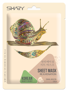 цена Shary Тканевая маска-омолаживание Муцин улитки и Центелла азиатская, 25 гр