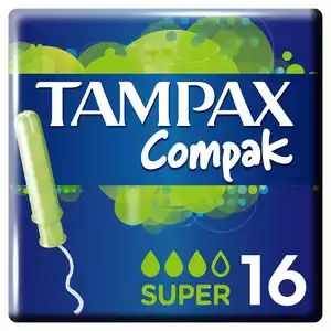 Tampax Compak Super Тампоны гигиенические с аппликатором 16 шт