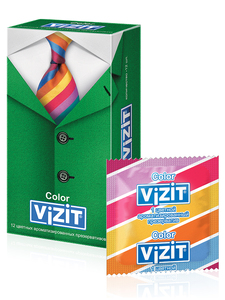 Vizit Презервативы цветные ароматизированные 12 шт vizit overture презервативы с кольцами 12 шт