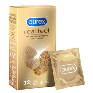 Durex Real Feel Презервативы 12 шт durex дюрекс презервативы real feel 12 durex презервативы