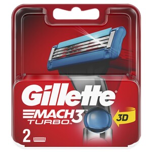 цена Gillette Mach3 Turbo Кассеты сменные 2 шт