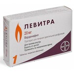 Левитра таблетки 20 мг 1 шт