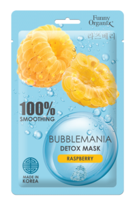 цена Funny organix bubblemania тканевая кислородная маска-детокс сладкая малина 25 г