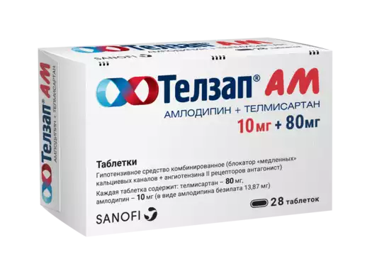 Телзап АМ Таблетки 10 мг + 80 мг 28 шт