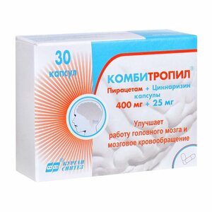Комбитропил Капсулы 400 мг + 25 мг 30 шт