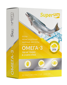 Superum Омега-3 35 % Капсулы 30 шт бады тонизирующие и общеукрепляющие nat bal nutrition биологически активная добавка к пище омега 3