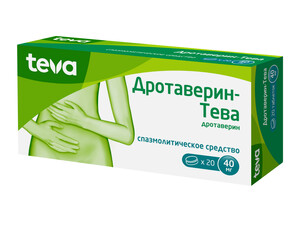 Дротаверин-тева Таблетки 40 мг 20 шт
