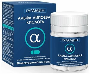 Турамин Альфа-Липоевая кислота Капсулы 0,4 г 30 шт бад для похудения молодости и иммунитета over альфа липоевая кислота в капсулах 60 шт