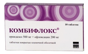 Комбифлокс Таблетки 500 мг + 200 мг 10 шт