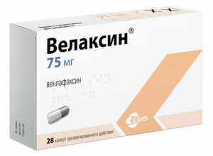Велаксин Капсулы пролонгированного действия 75 мг 28 шт хлорелла в таблетках 250 мг ритмико 50 г
