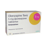 Оланзапин-тева таблетки покрытые пленочной оболочкой 5мг n28