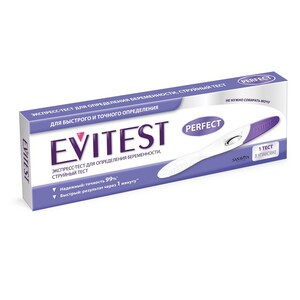Evitest Perfect Тест для определения беременности 1 шт eva тест для определения беременности 1 шт