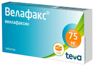 Велафакс Таблетки 75 мг 28 шт эгитромб таблетки 75 мг 28 шт