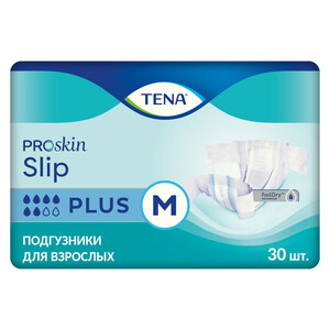 Tena Slip Plus Подгузники для взрослых размер M 30 шт tena slip plus подгузники для взрослых размер m 30 шт