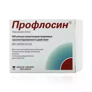 Профлосин Капсулы кишечнорастворимые пролонгированного действия 0,4 мг 100 шт