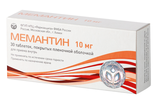 Мемантин Таблетки покрытые пленочной оболочкой 10 мг 30 шт