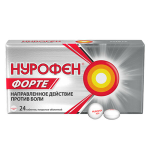 Нурофен Форте таблетки 400 мг 24 шт нурофен форте таблетки 400 мг 12 шт