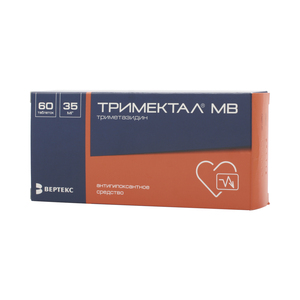 Тримектал МВ Таблетки с модифицированным высвобождением покрытые пленочной оболочкой 35 мг 60 шт