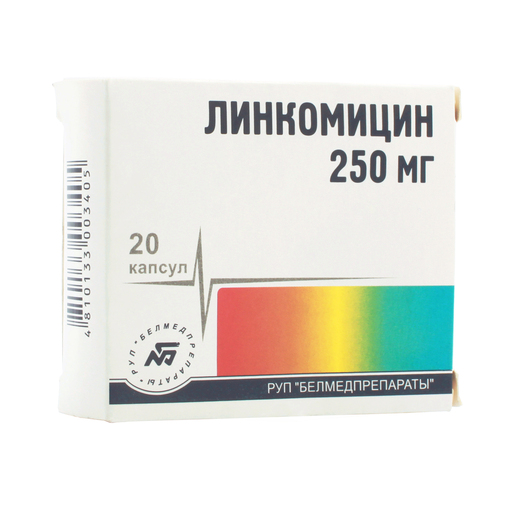 Линкомицина гидрохлорид Капсулы 250 мг 20 шт