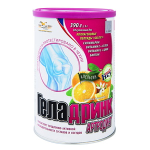 Геладринк артродиет апельсин 390 г биологически активная добавка артродиет геладринк со вкусом малины 390 гр