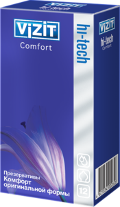 Vizit Hi-Tech Comfort презервативы комфорт 12 шт vizit презервативы 3 hi tech ultra light vizit презервативы